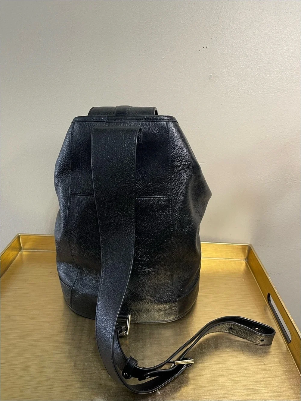 Brahmin Black Pebbled Leather Shoulder Bag Purse Silver Hardware Zip Top